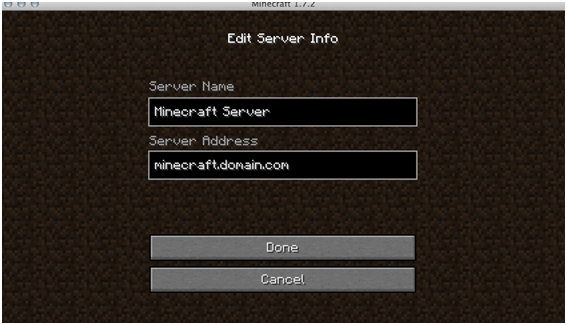 avatar minecraft server address