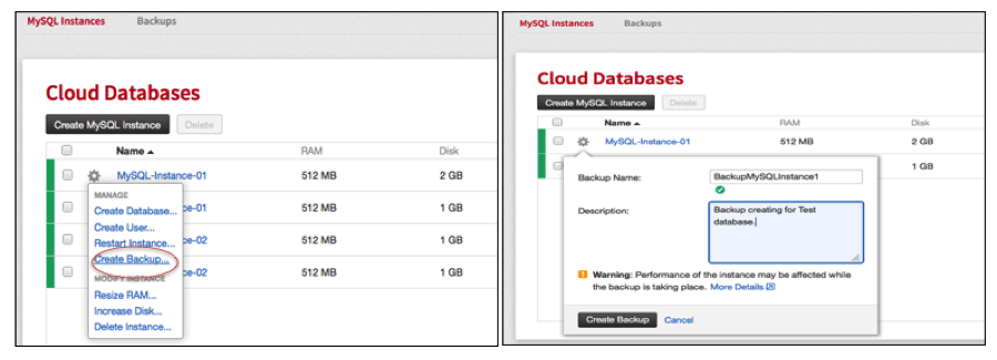 rackspace control panel